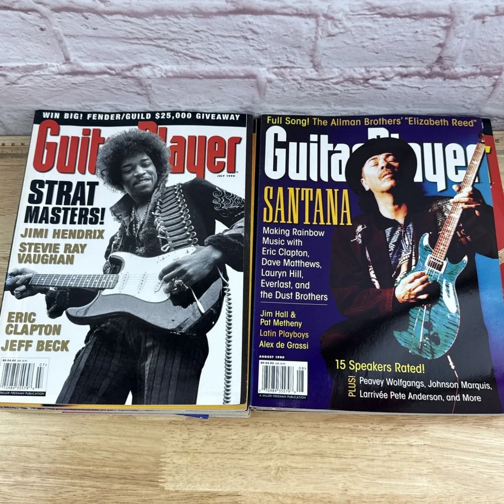 1999 Guitar Player Magazine LOT OF 12 COMPLETE SET Tom Petty Hendrix Santana - Picture 5 of 8